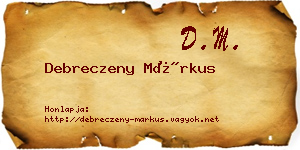 Debreczeny Márkus névjegykártya