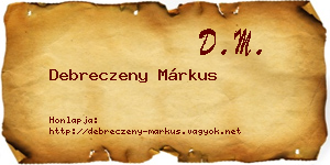 Debreczeny Márkus névjegykártya